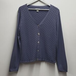 Tommy Bahama Lavender Button-Up Cardigan